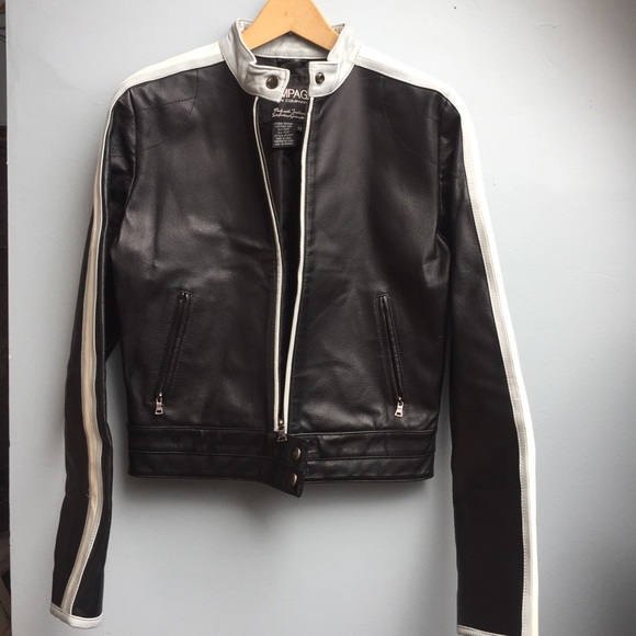 Genuine leather Motorcycle Style Jacket by Rampage - Picture 4 of 7